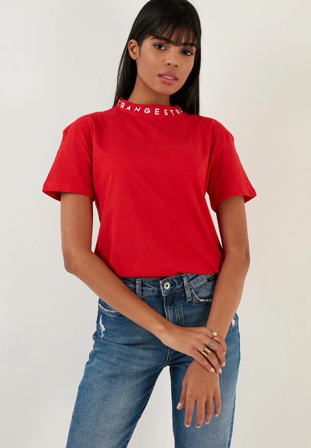 LELA Regular Fit - T-Shirt Print - Red - Afbeelding 5