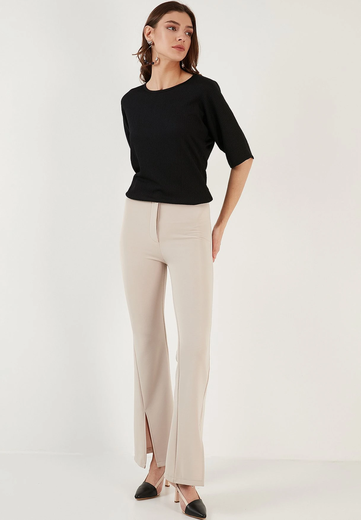 LELA Regular Fit - T-Shirt Basic - Black - Afbeelding 2