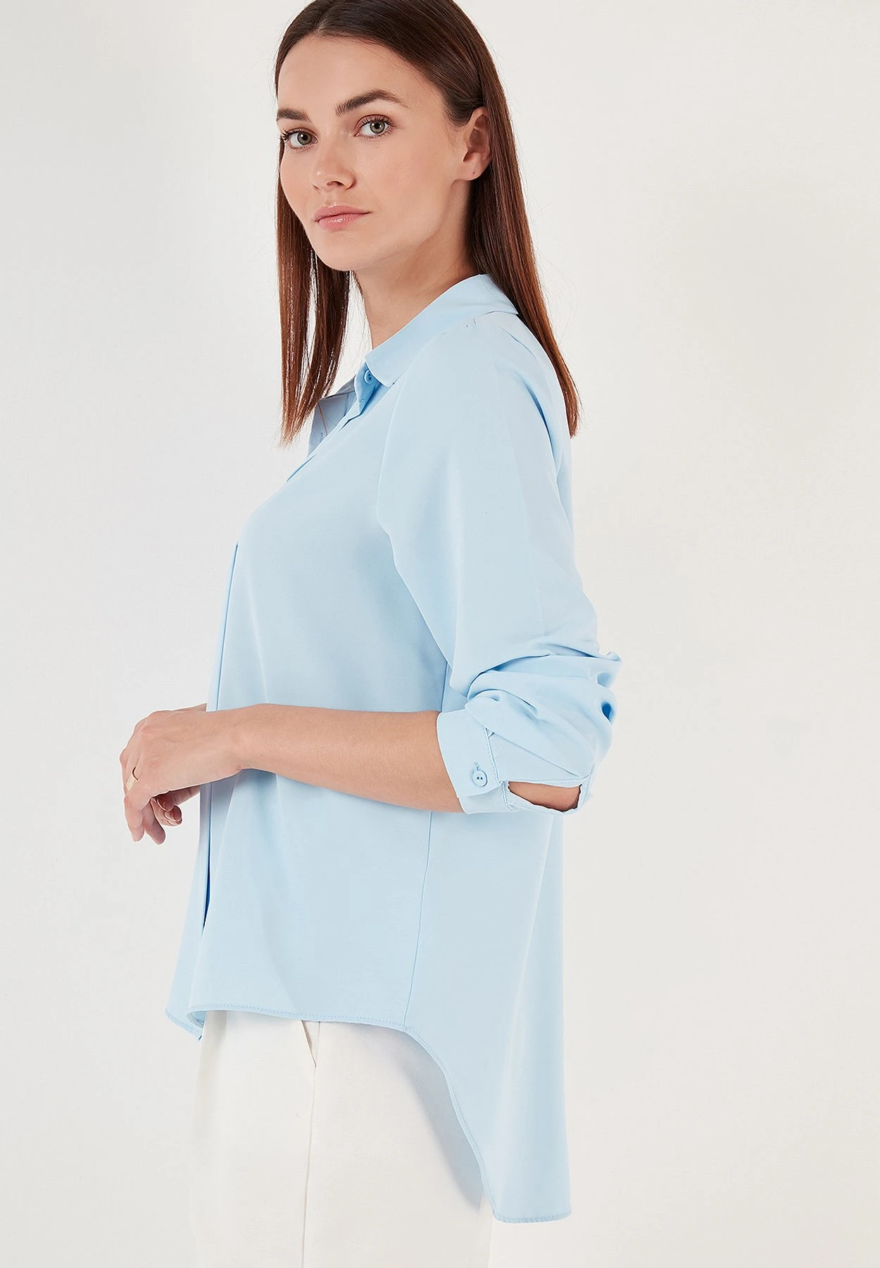 LELA Overhemdblouse - Baby Blue - Afbeelding 6