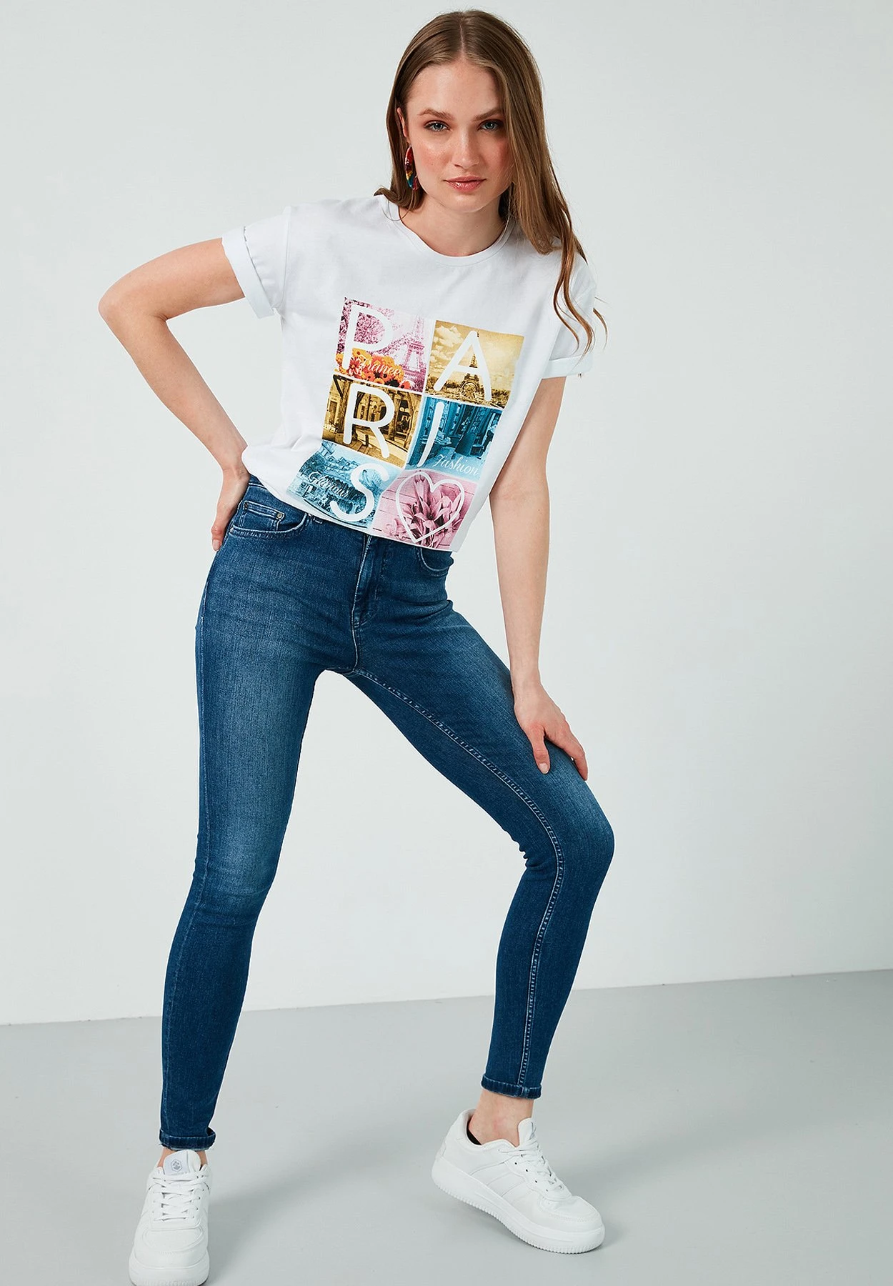 LELA Slim Fit - T-Shirt Print - White - Afbeelding 2