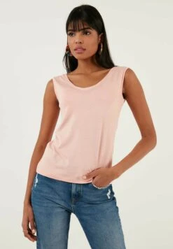 LELA Regular Fit - Top - Powder Pink
