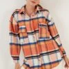 LELA Overhemdblouse - Orange Color