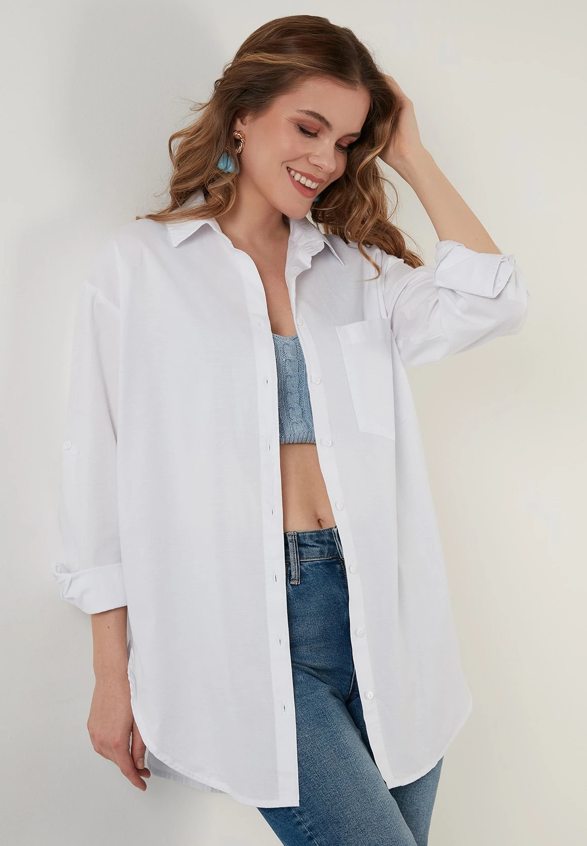 LELA Overhemdblouse - White - Afbeelding 6