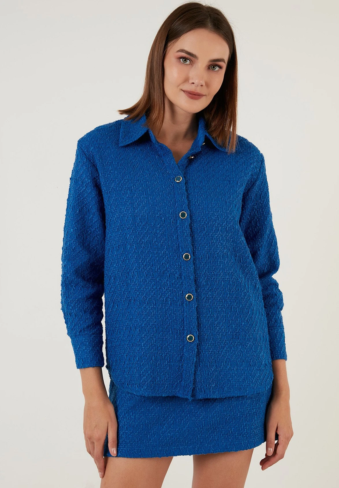LELA Overhemdblouse - Saxe Blue - Afbeelding 5