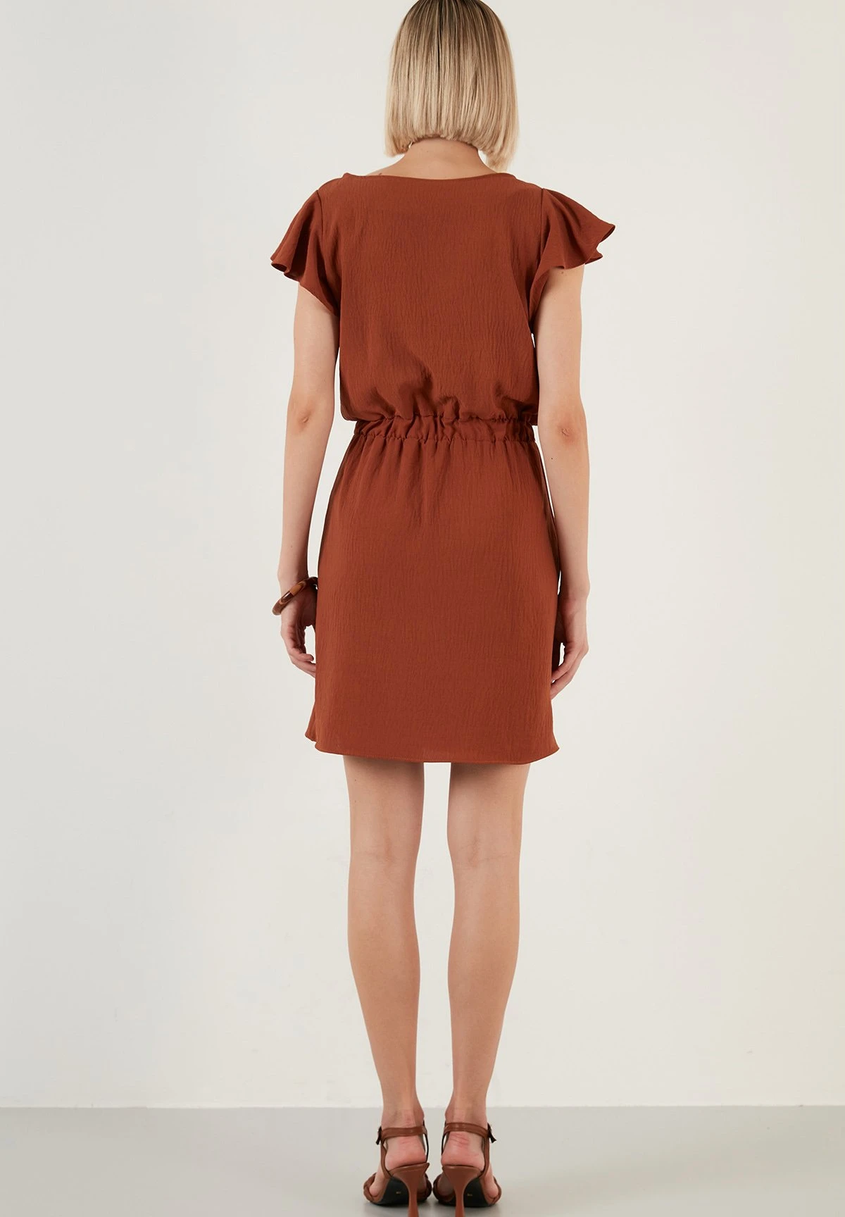 LELA Regular Fit - Jurk - Brick Red - Afbeelding 3