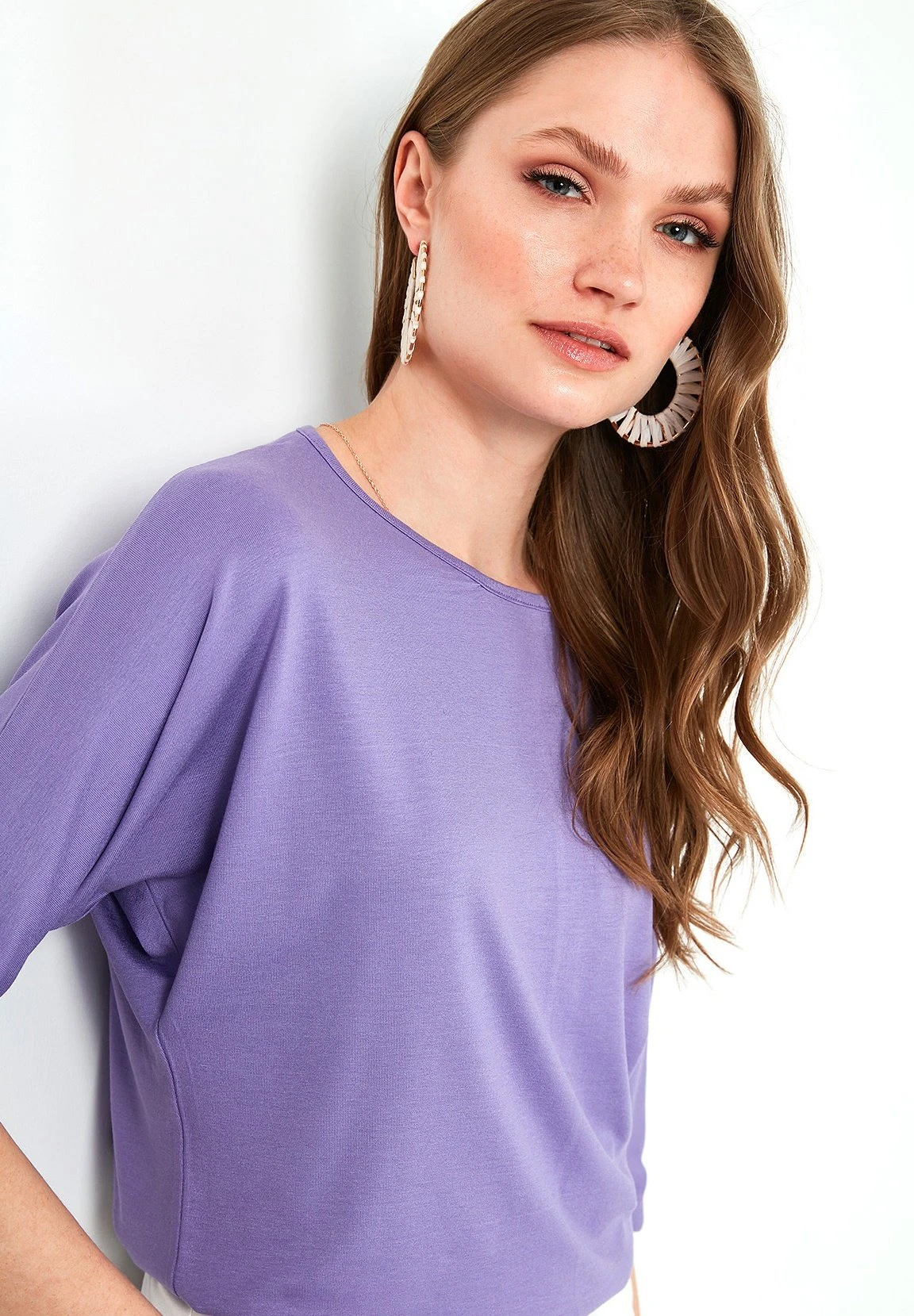 LELA Crew Neck- Longsleeve - Lilac - Afbeelding 4