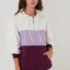 LELA Hoodie - Ecru Lilac Purple
