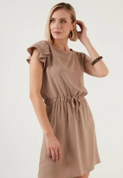 LELA Regular Fit - Jurk - Light Brown