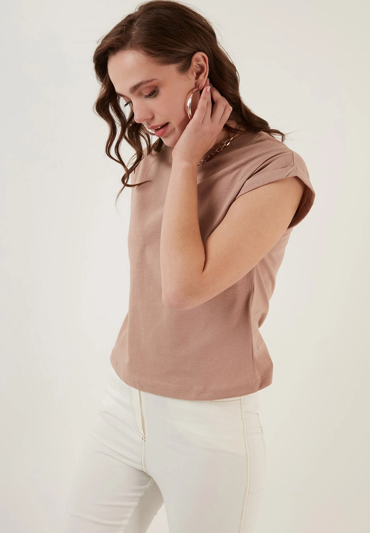 LELA Basic - T-Shirt Basic - Biscuit Color - Afbeelding 3