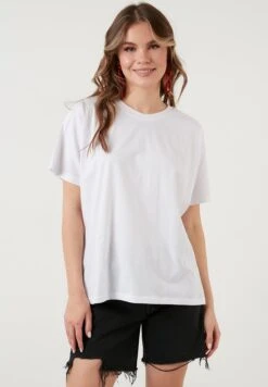 LELA Crew Neck- T-Shirt Basic - White
