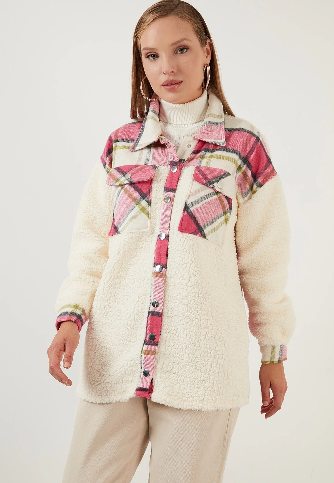 LELA Halflange Jas - Fuchsia