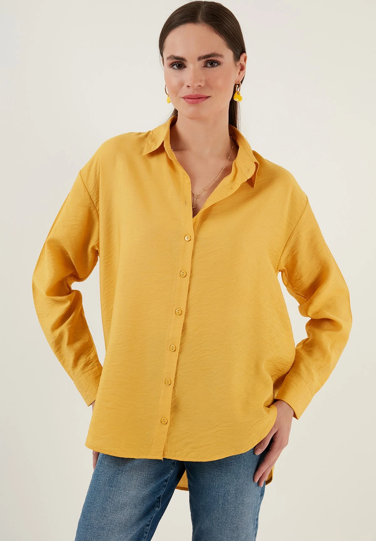 LELA Regular Fit - Overhemdblouse - Mustard