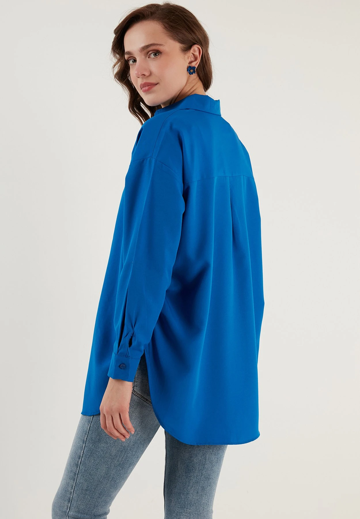 LELA Overhemdblouse - Royal Blue - Afbeelding 2