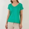 LELA V Neck- T-Shirt Basic - Benetton Color