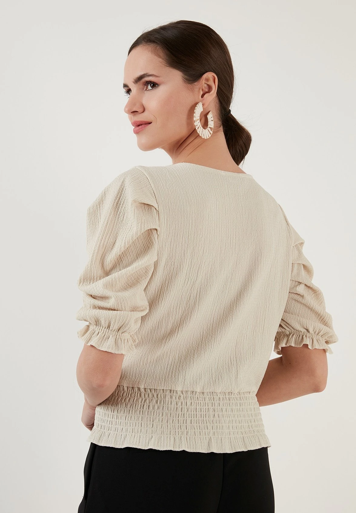 LELA Blouse - Stone - Afbeelding 3