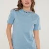 LELA Regular Fit - T-Shirt Print - Baby Blue