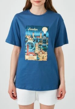 LELA Loose Fit - T-Shirt Print - Indigo