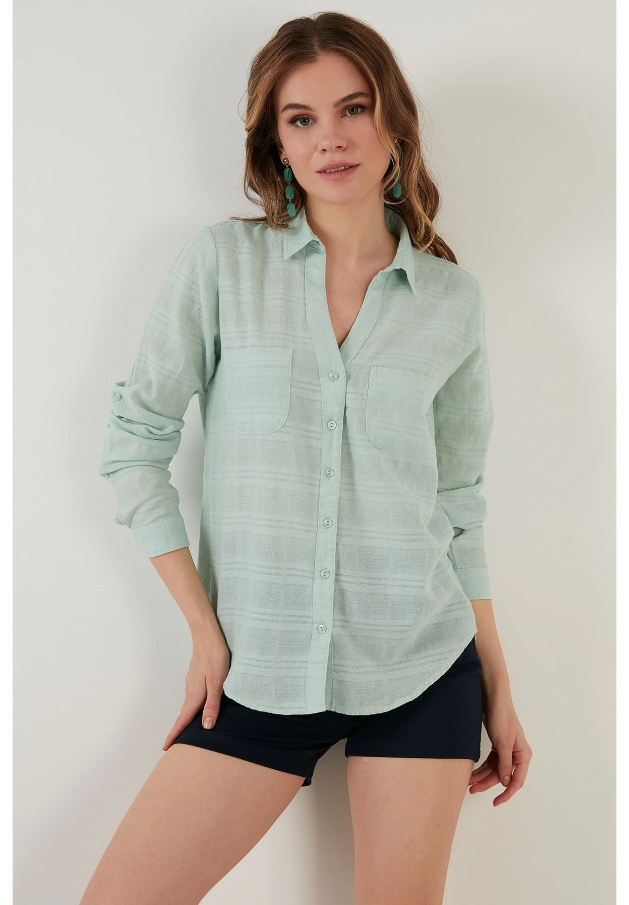 LELA Overhemdblouse - Mint - Afbeelding 3