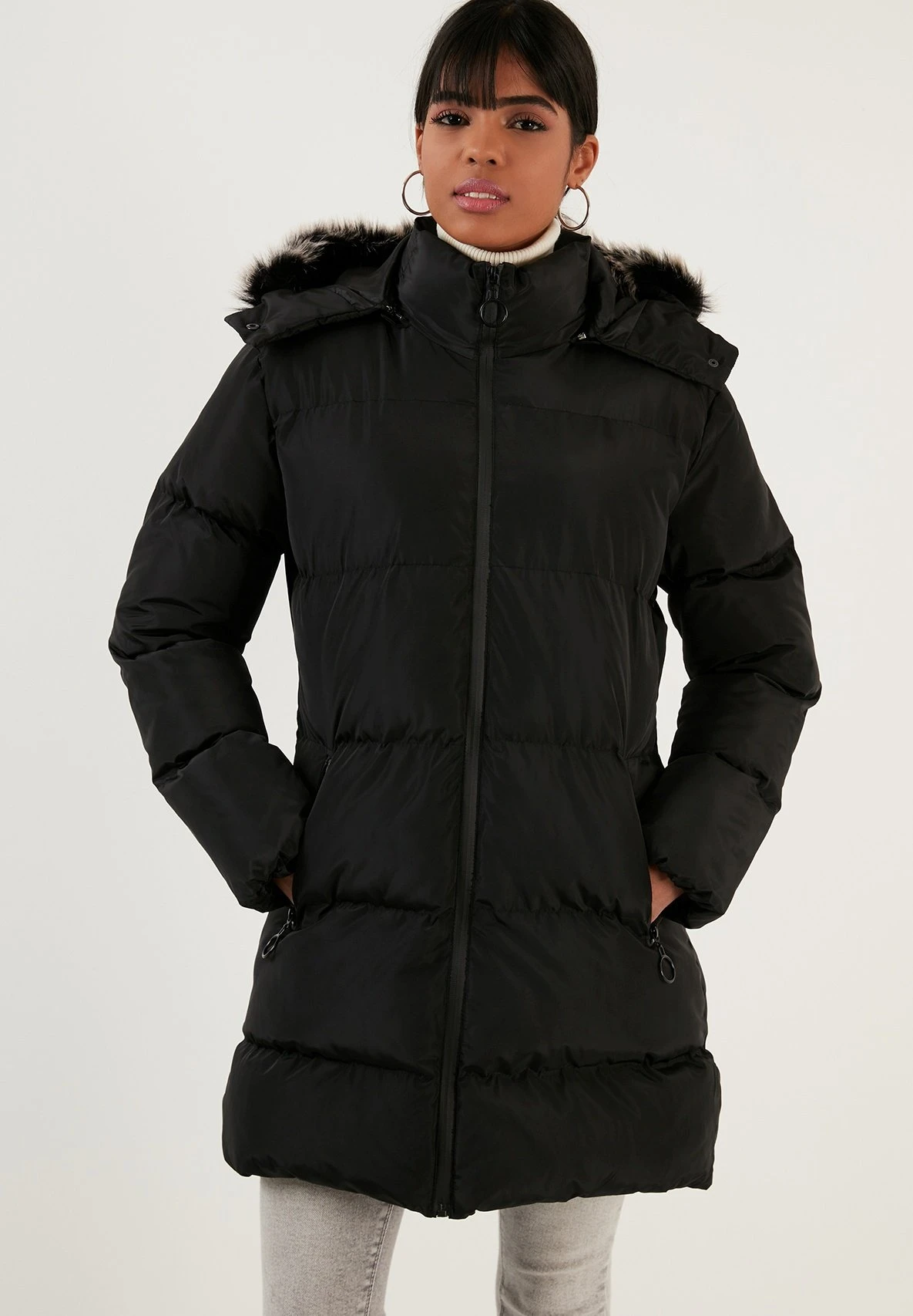 LELA Regular Fit - Winterjas - Black