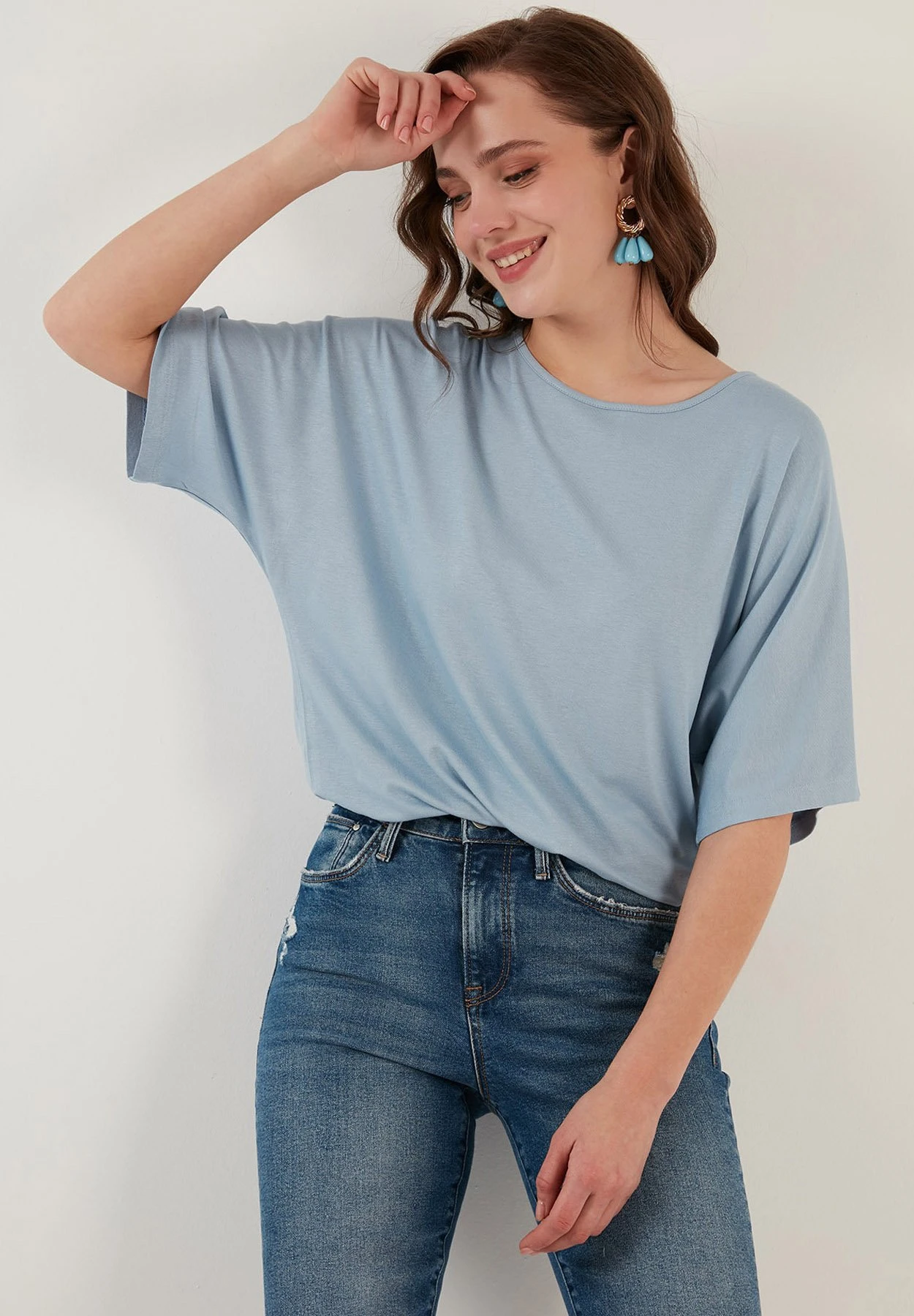 LELA Loose Fit - Blouse - Baby Blue - Afbeelding 4
