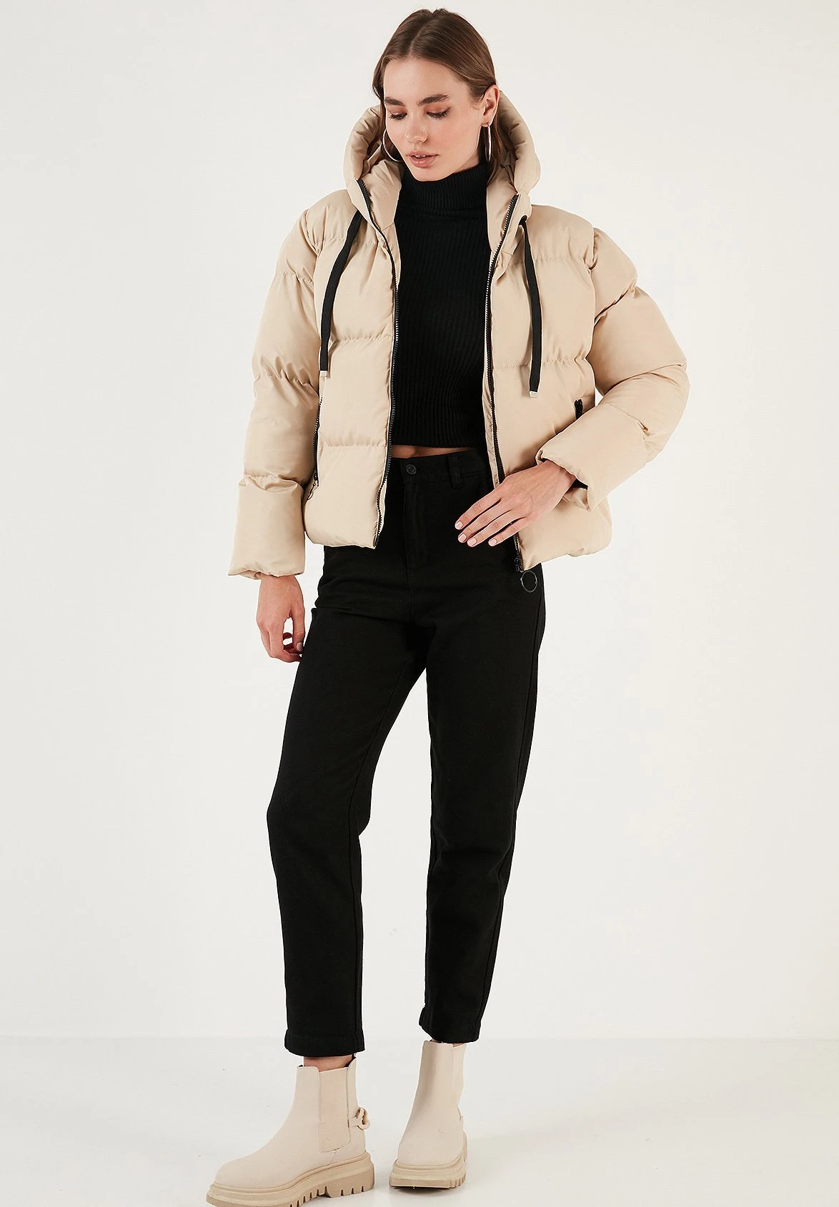 LELA Regular Fit - Winterjas - Stone - Afbeelding 2