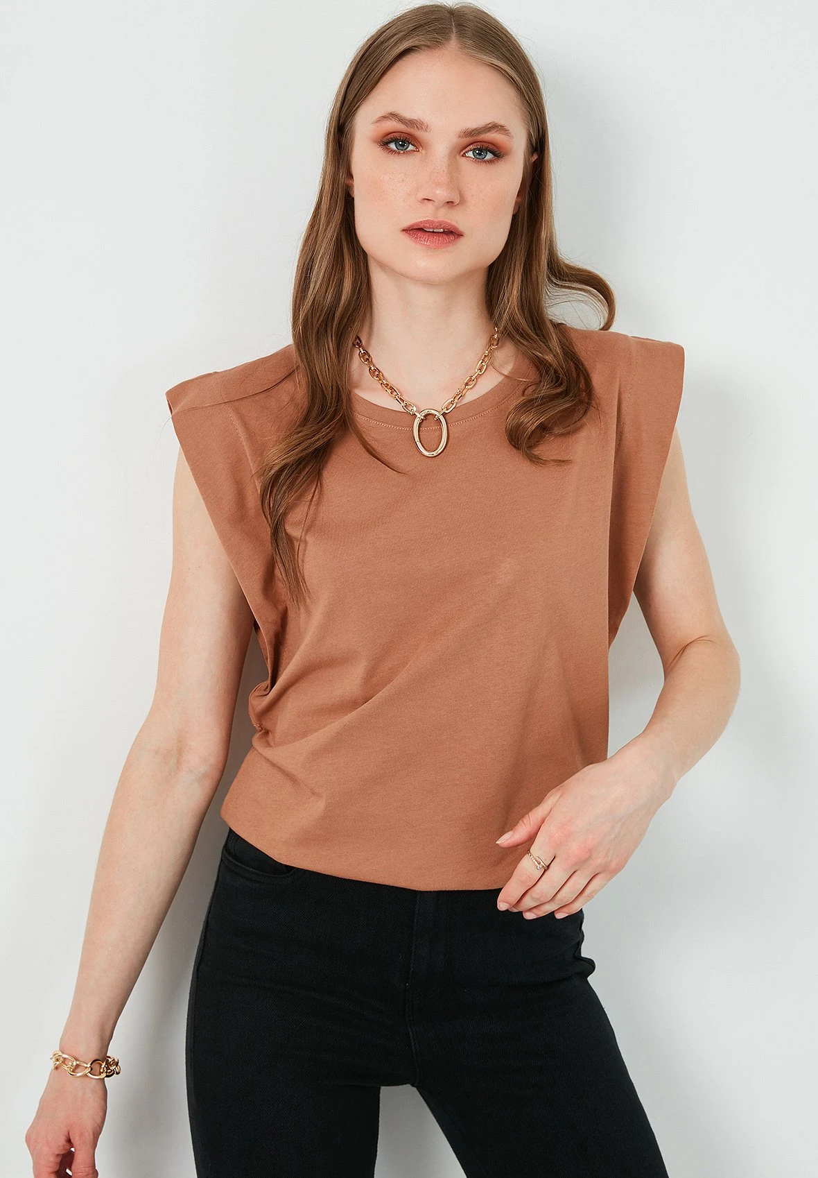 LELA Crew Neck - T-Shirt Basic - Snuff Coloured - Afbeelding 2