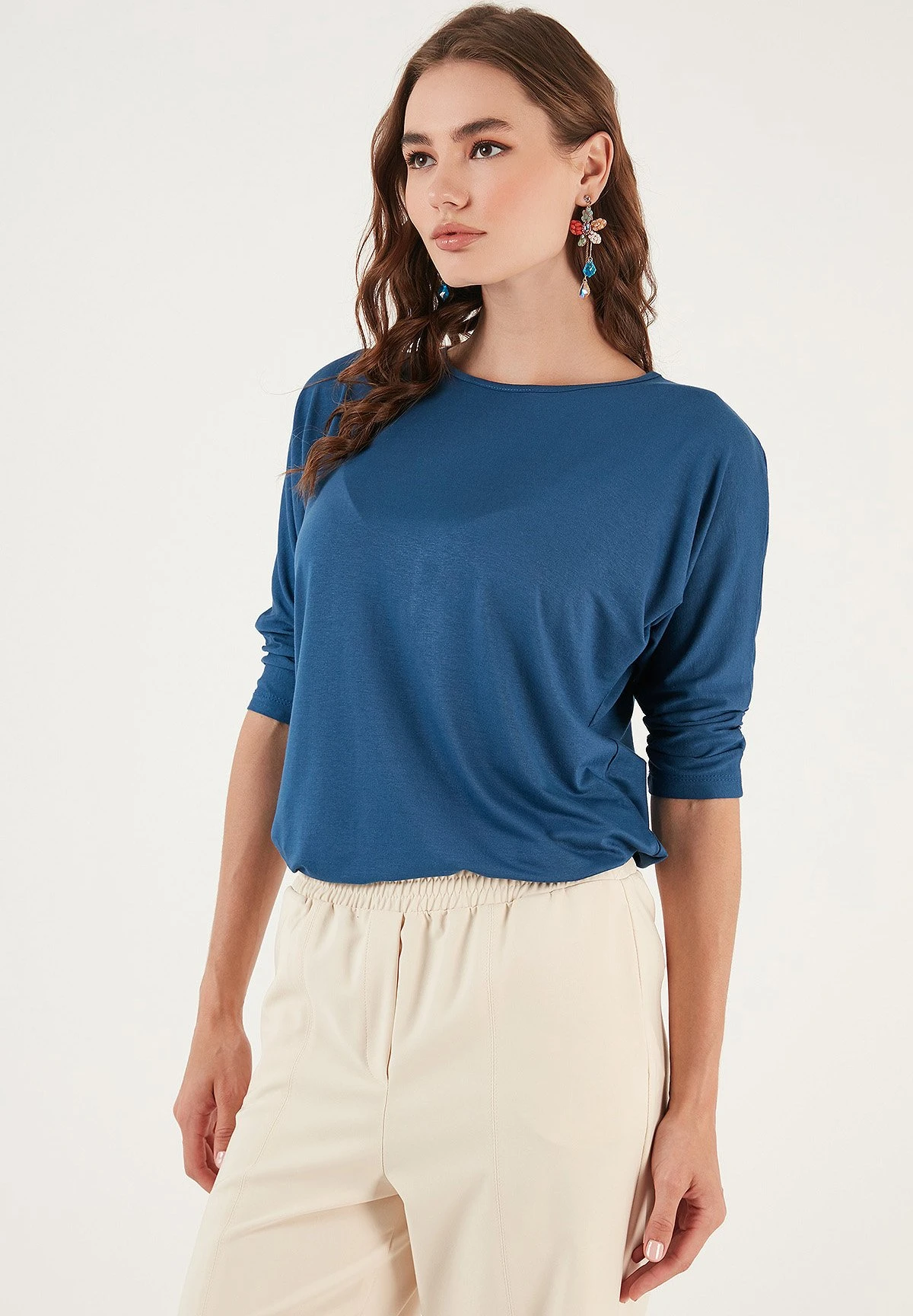 LELA Crew Neck- Longsleeve - Indigo - Afbeelding 5