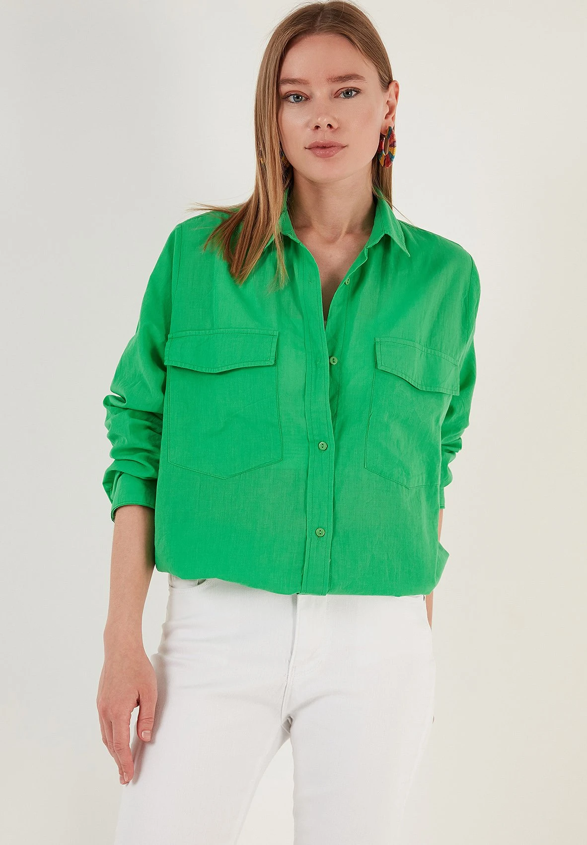 LELA Loose Fit - Overhemdblouse - Green - Afbeelding 4