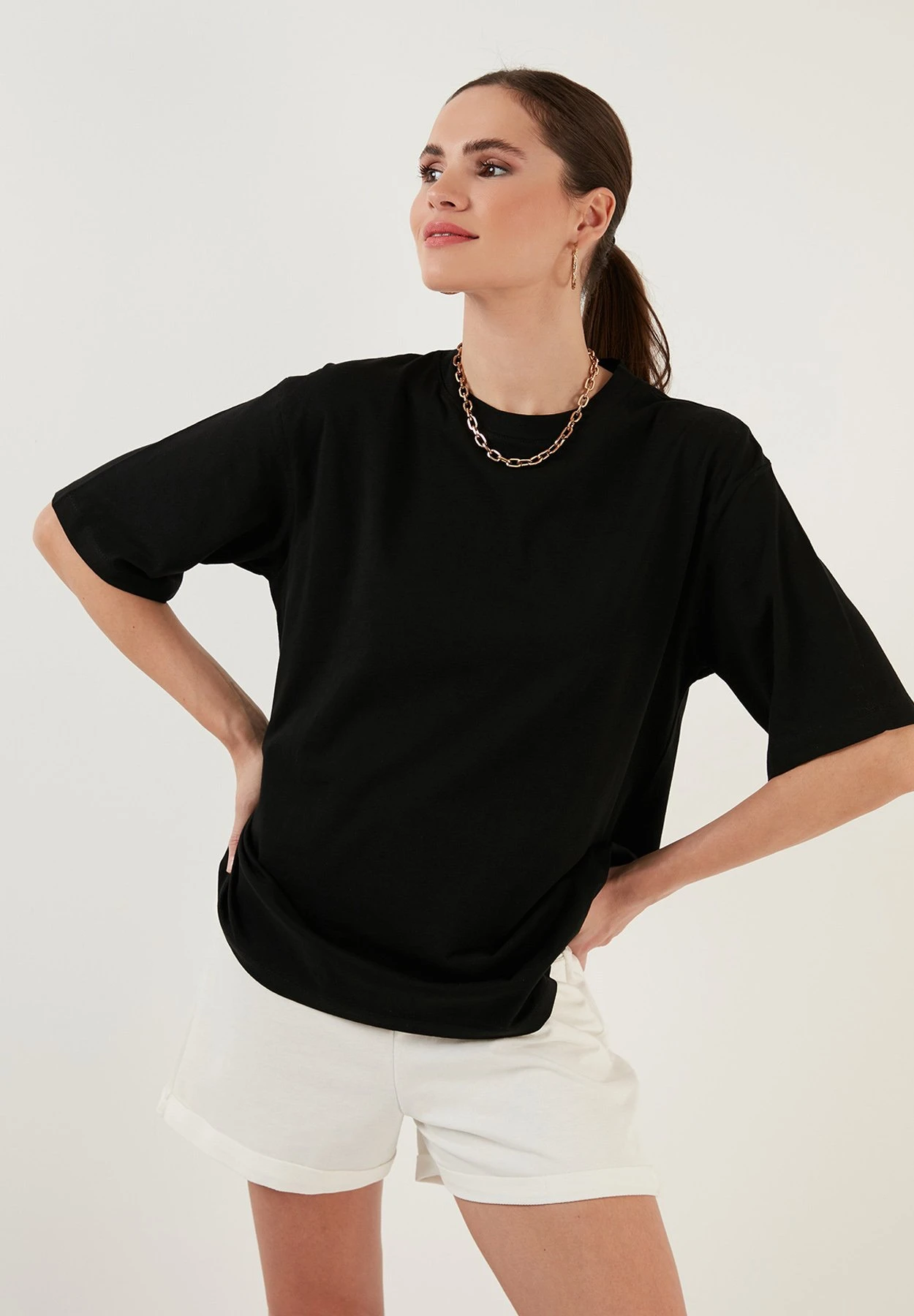 LELA Loose Fit - T-Shirt Basic - Black - Afbeelding 5