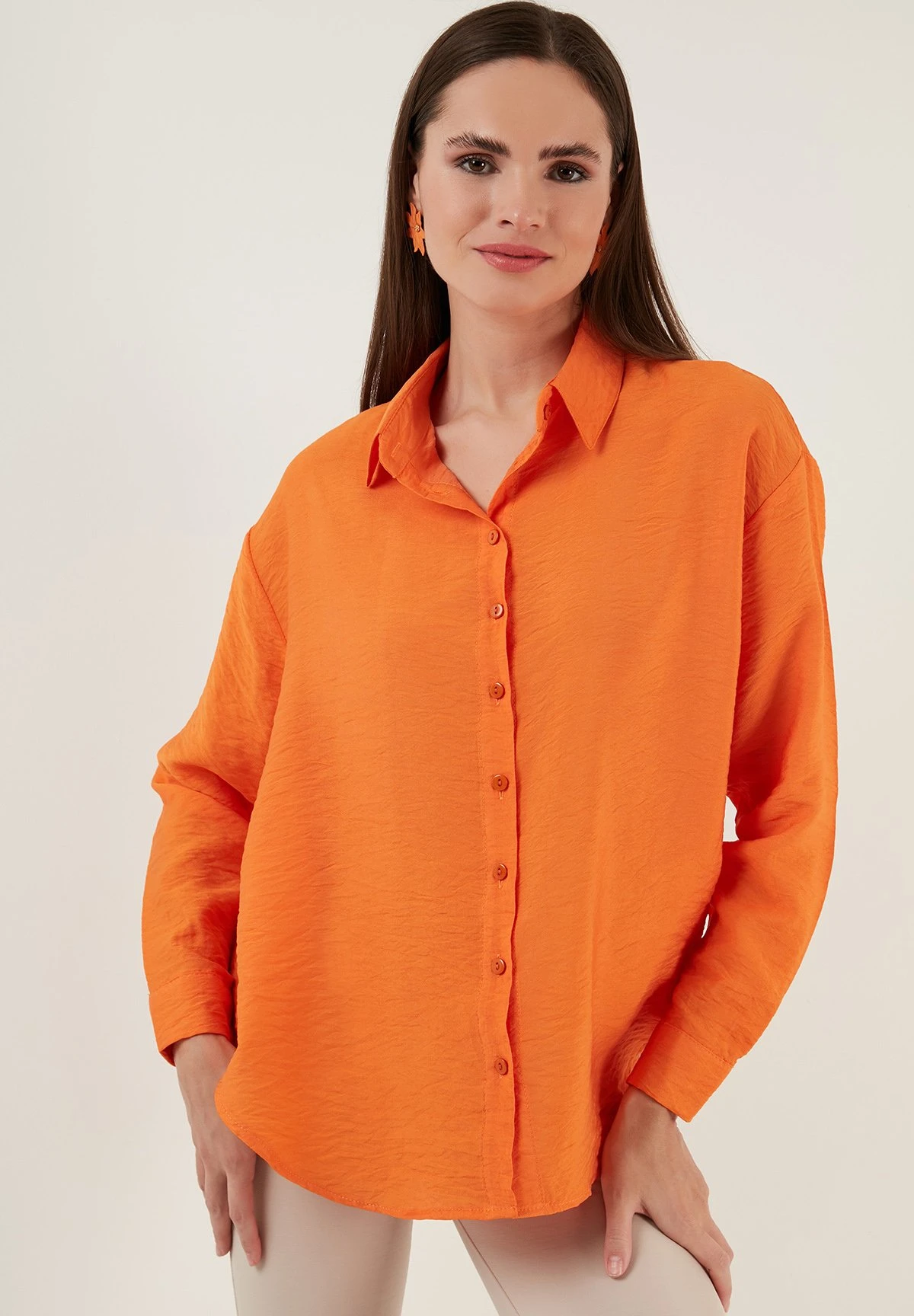 LELA Regular Fit - Overhemdblouse - Orange - Afbeelding 6