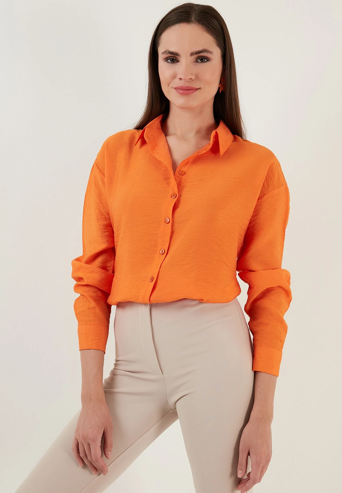 LELA Regular Fit - Overhemdblouse - Orange - Afbeelding 4