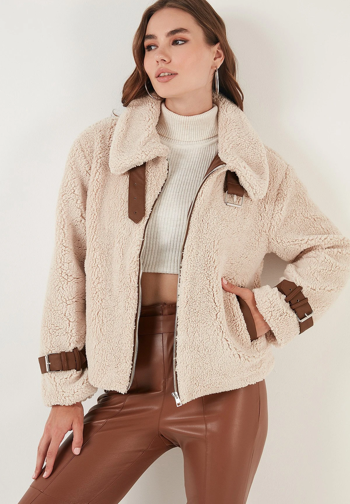 LELA Regular Fit - Winterjas - Ecru - Afbeelding 7