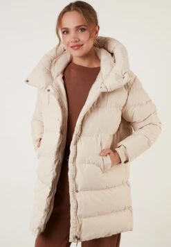 LELA Oversized Inflatable Long- Winterjas - Ecru