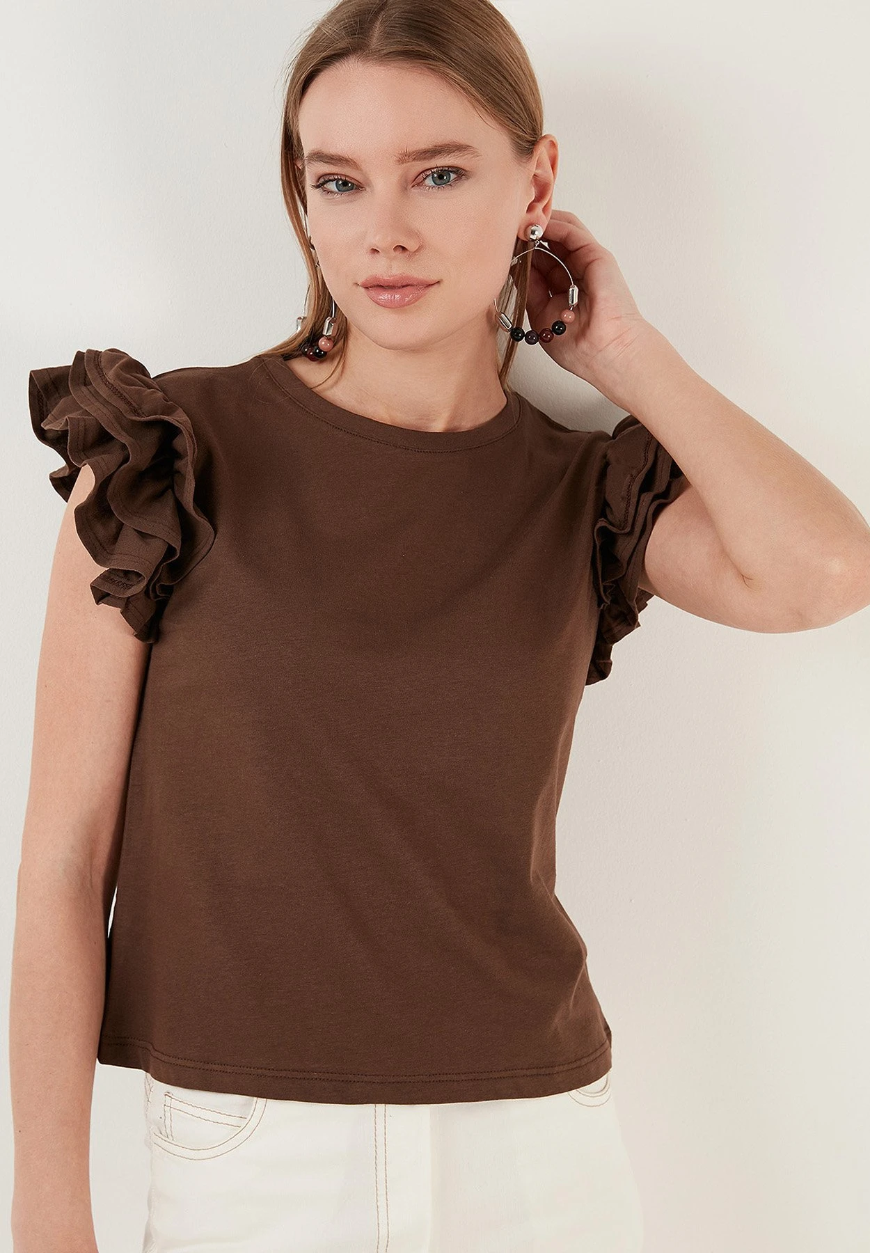 LELA T-Shirt Print - Brown - Afbeelding 2