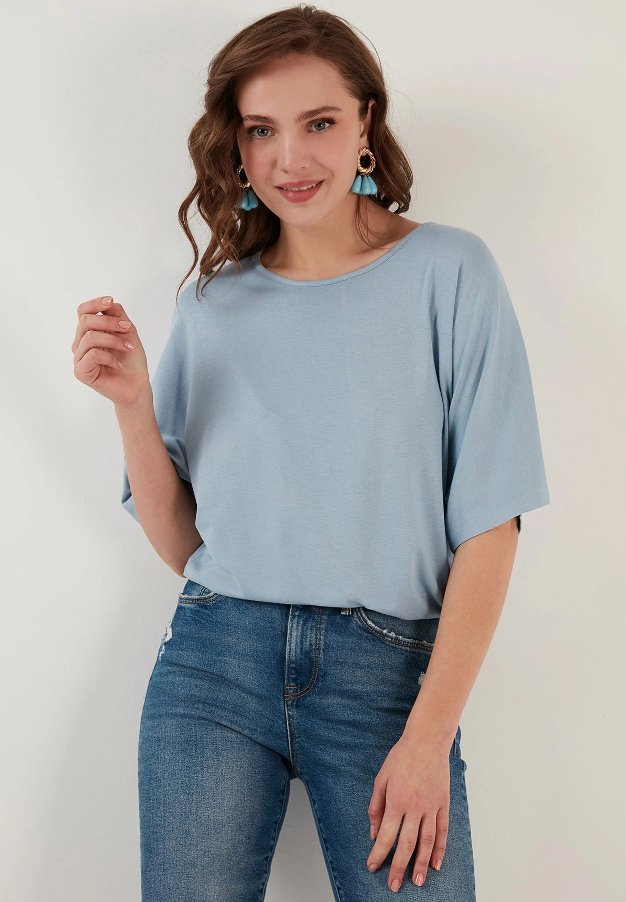 LELA Loose Fit - Blouse - Baby Blue - Afbeelding 5