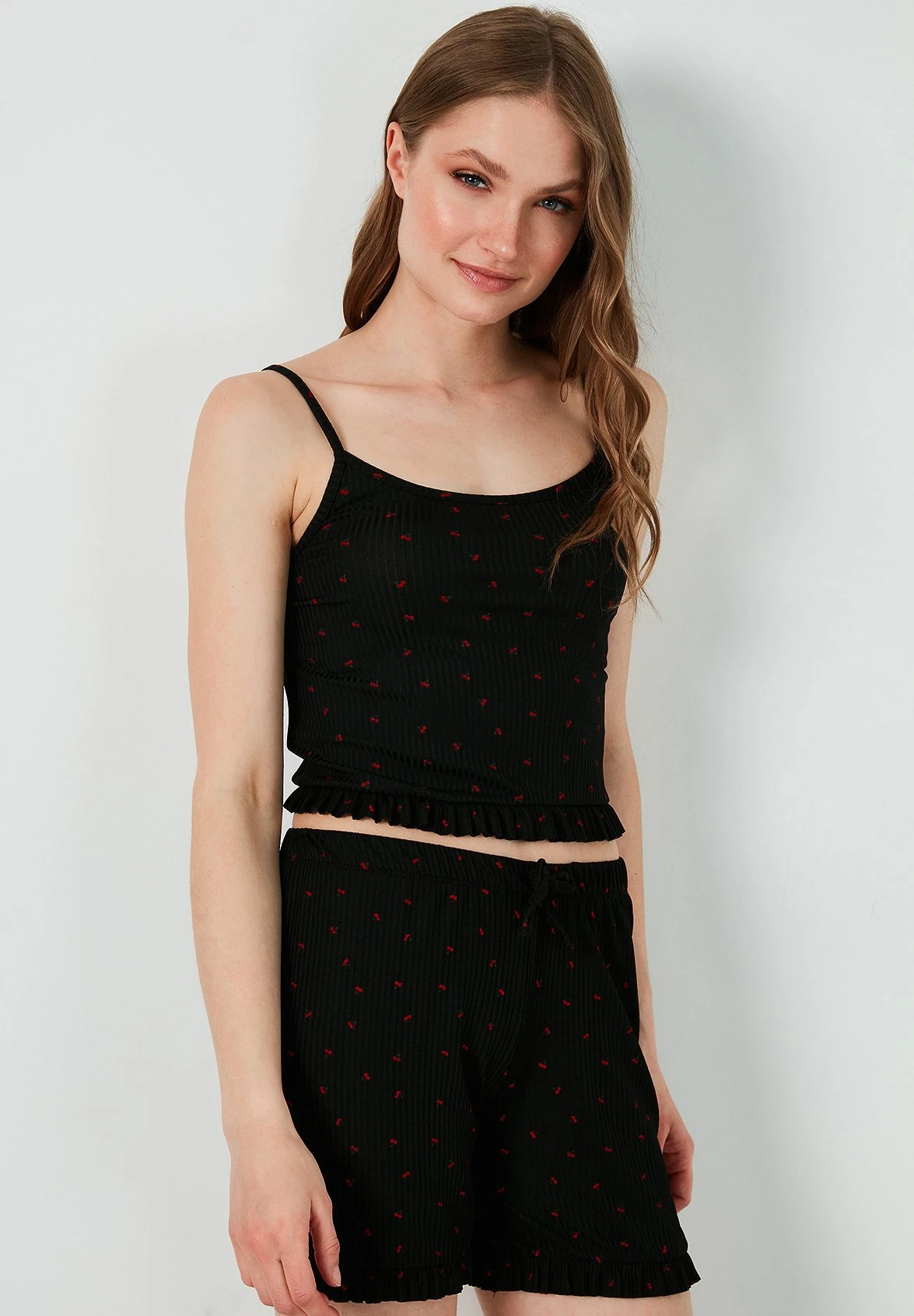 LELA Pyjama - Black-Red - Afbeelding 3