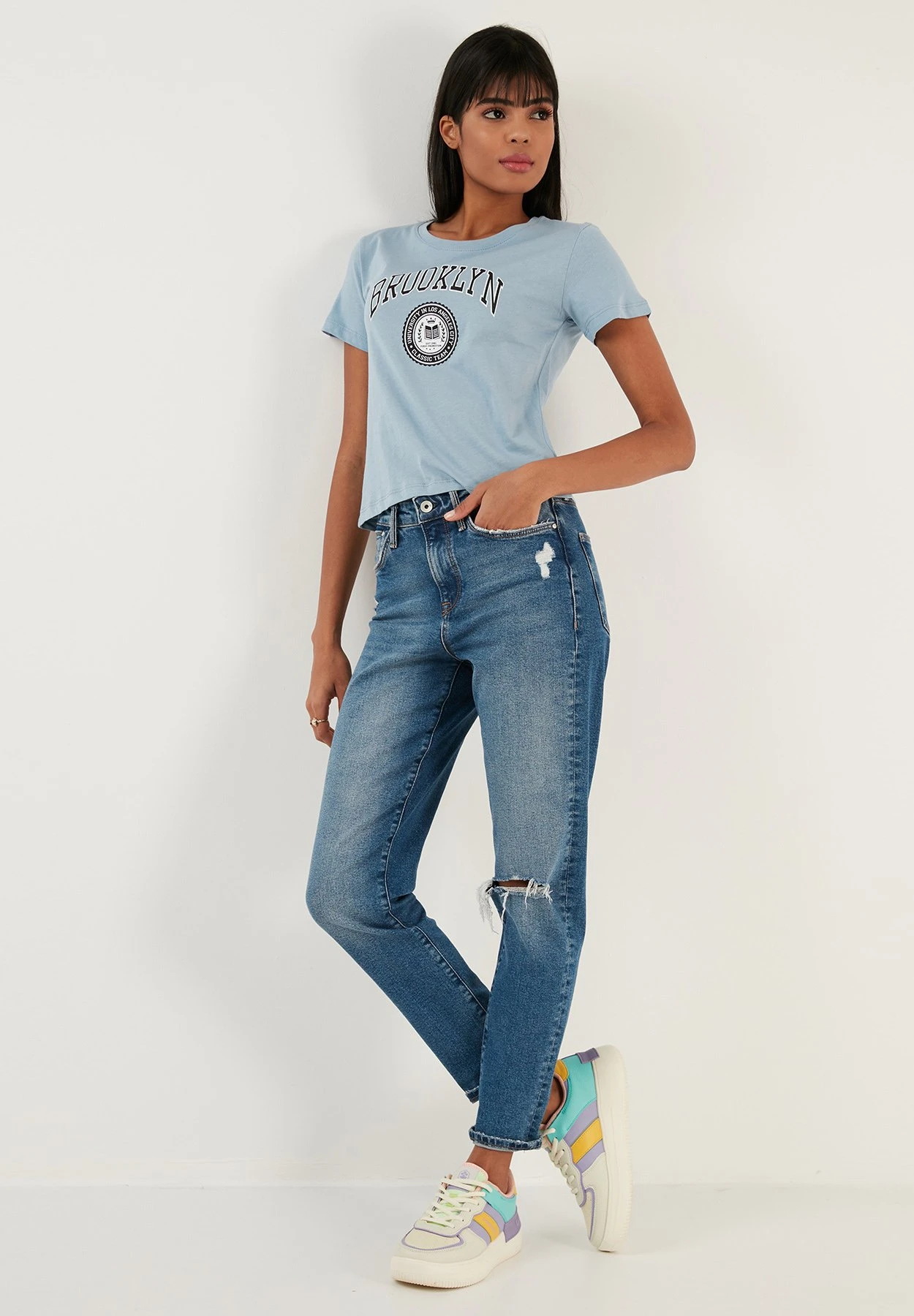 LELA T-Shirt Print - Baby Blue - Afbeelding 2