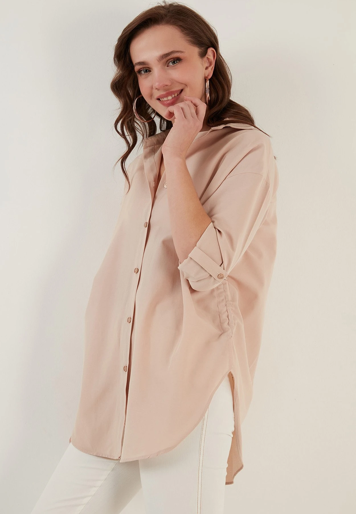 LELA Overhemdblouse - Stone - Afbeelding 5