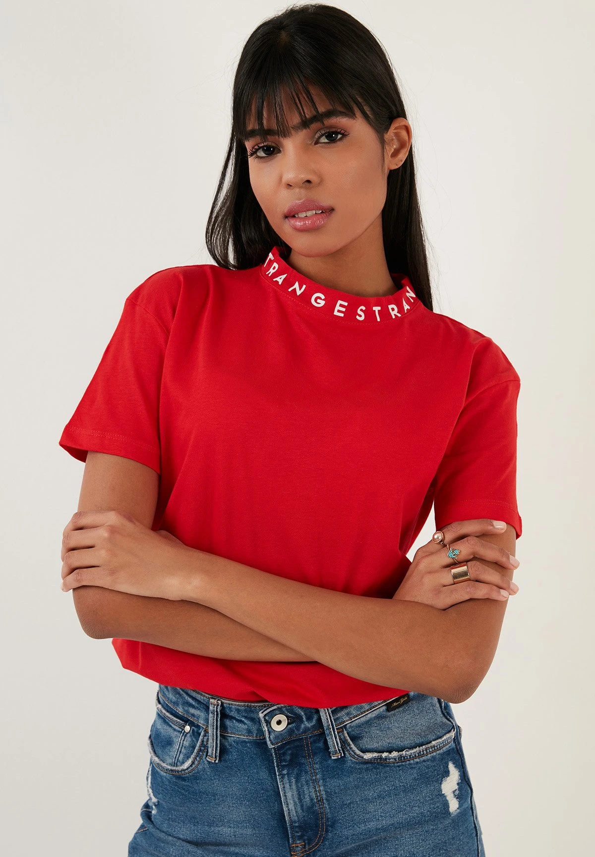 LELA Regular Fit - T-Shirt Print - Red - Afbeelding 4