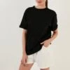 LELA Loose Fit - T-Shirt Basic - Black