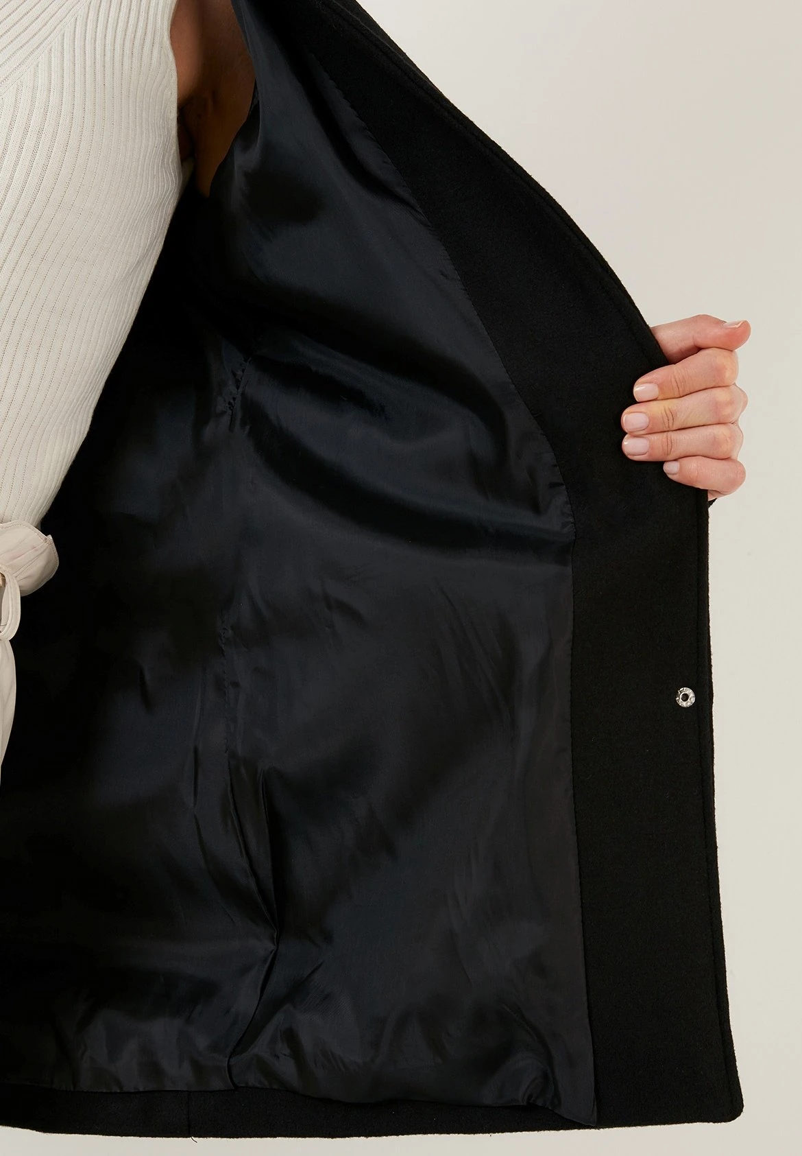 LELA Regular Fit - Halflange Jas - Black - Afbeelding 4