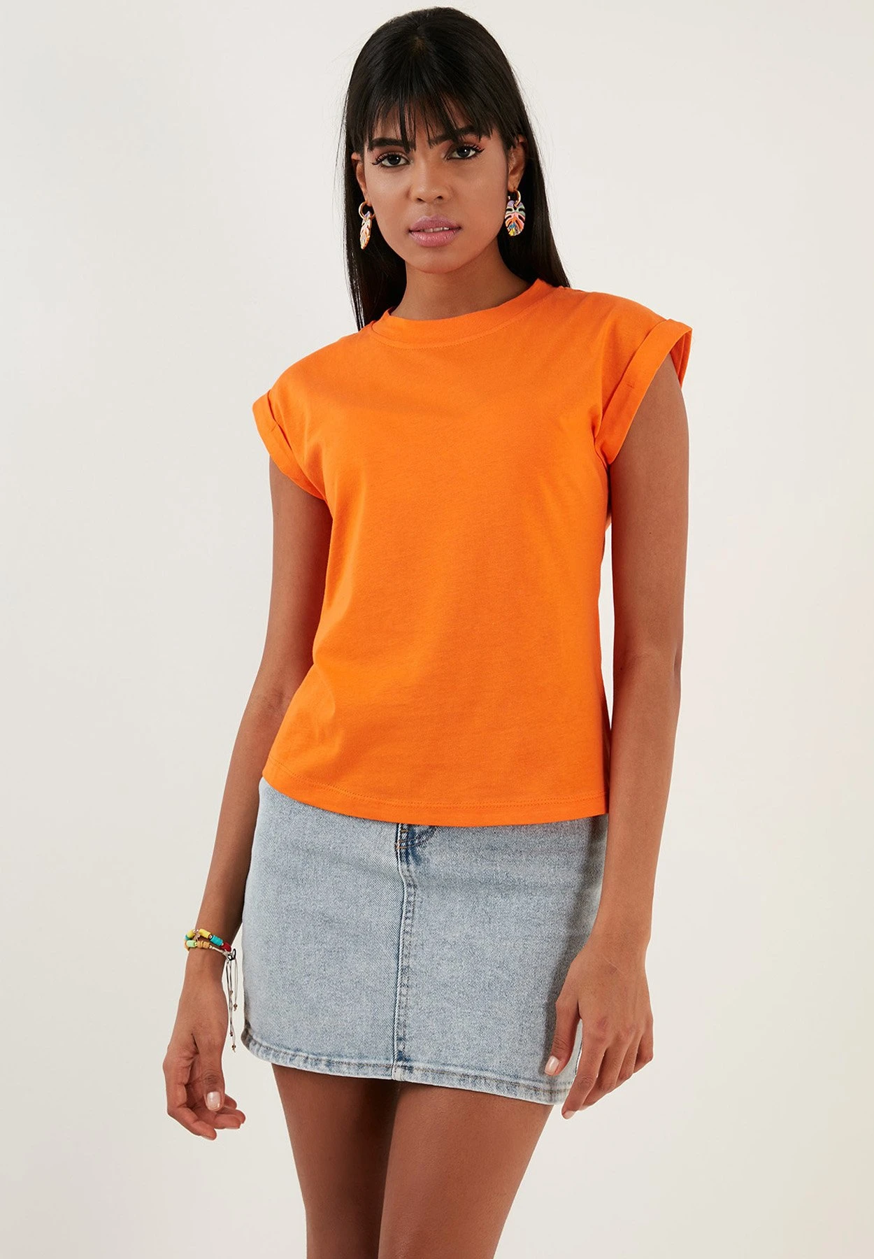 LELA Basic - T-Shirt Basic - Orange