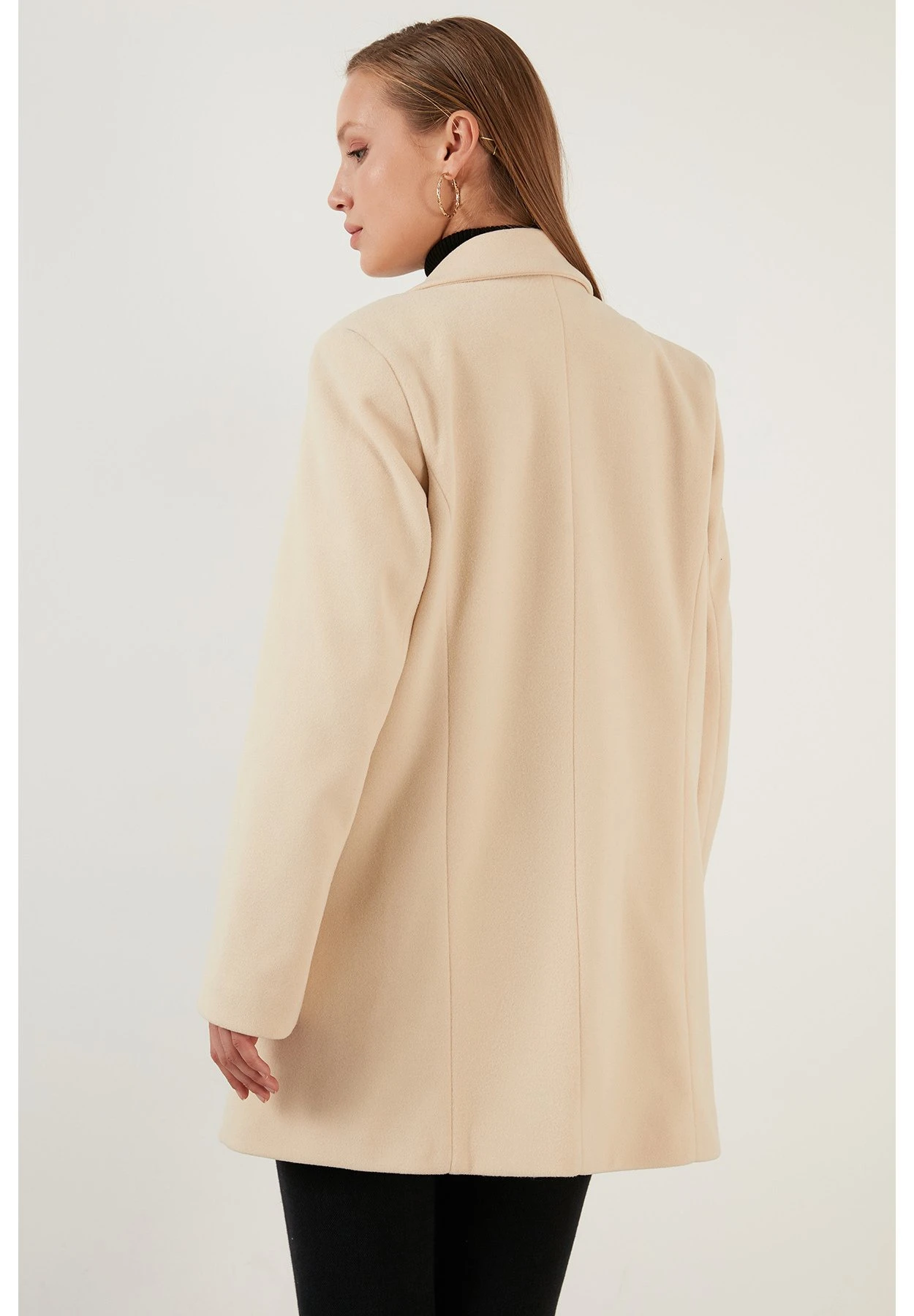 LELA Halflange Jas - Stone - Afbeelding 3