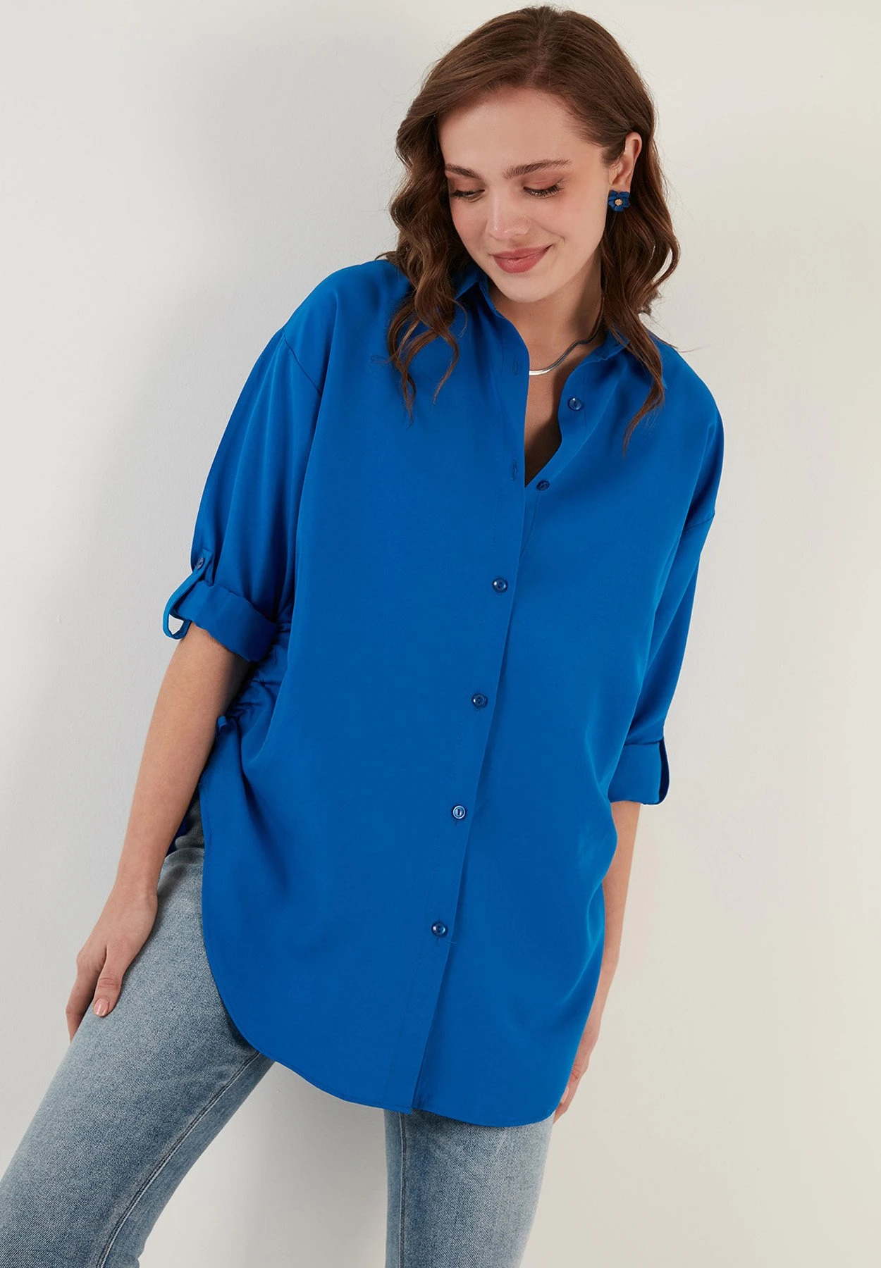 LELA Overhemdblouse - Royal Blue - Afbeelding 6