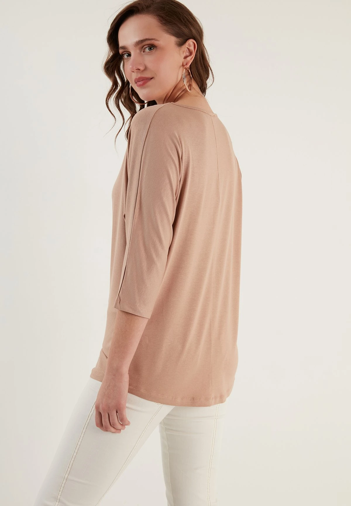 LELA Crew Neck- Longsleeve - Biscuit Color - Afbeelding 3