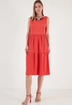 LELA Regular Fit - Jurk - Vermilion