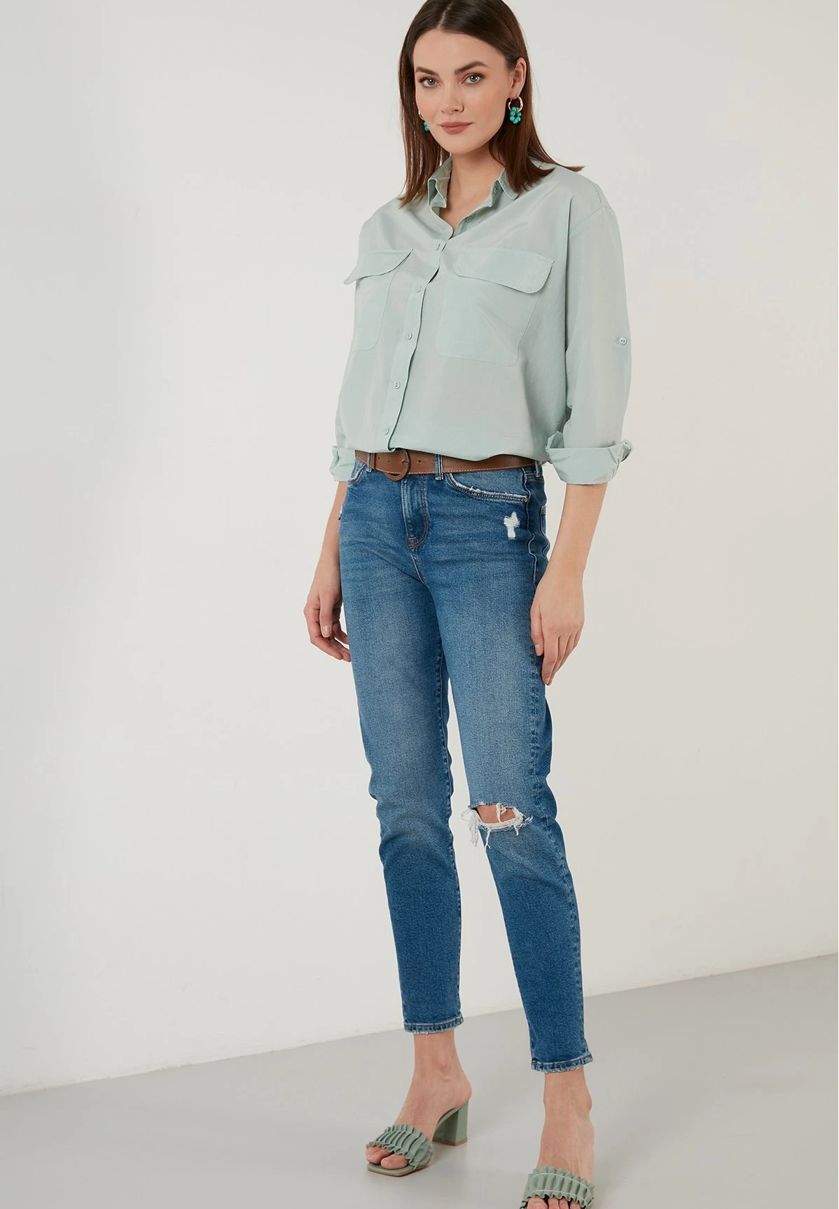 LELA Loose Fit - Overhemdblouse - Grass Green - Afbeelding 2