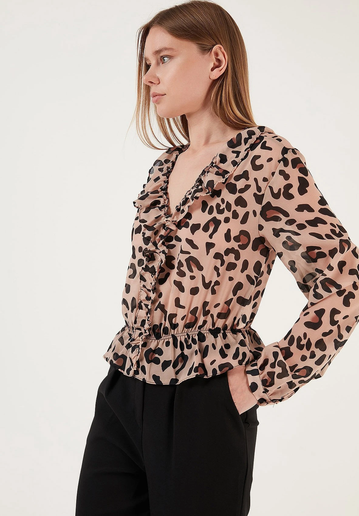 LELA Regular Fit - Blouse - Leopard - Afbeelding 4