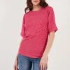 LELA Regular Fit - T-Shirt Basic - Fuchsia