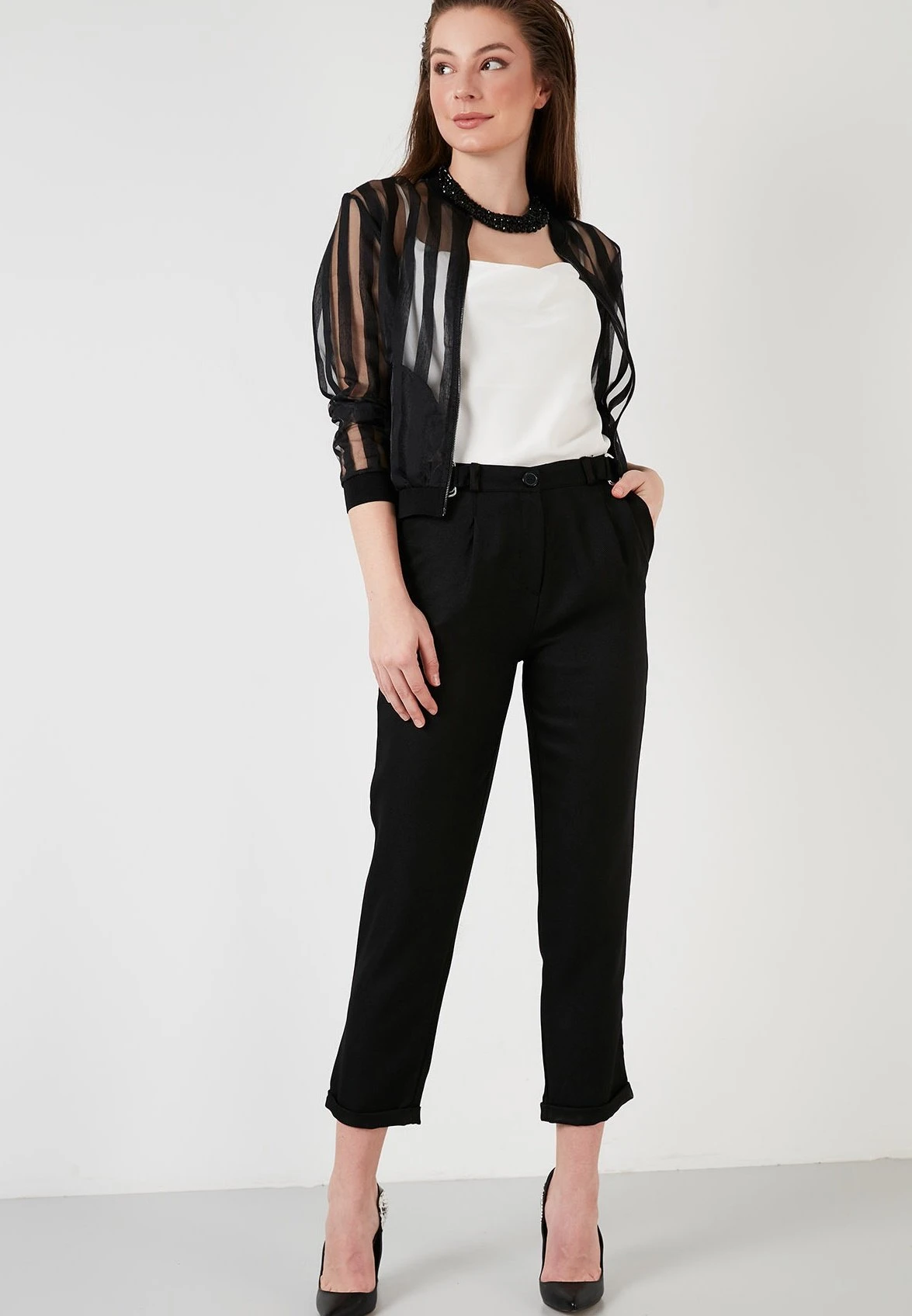 LELA High Waist Trousers- Broek - Black - Afbeelding 2